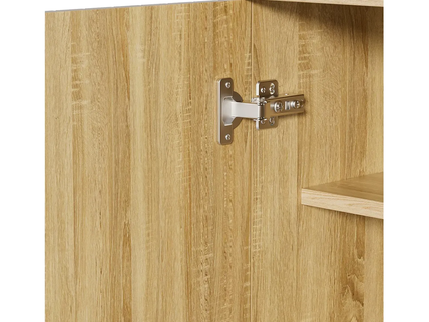 Móvel De Arrumação|Sapateira|ModernLuxe Móvel para sapatos moderno 90x32x94 cm - com 3 portas - Prateleiras de vários níveis - aspecto madeira - Painéis de partículas - Natural Natural claro
