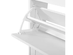 ModernLuxe Móvel para sapatos moderno 87x26x120 cm - 3 portas basculantes - puxadores redondos de madeira - MDF -^ Móvel De Arrumação|Sapateira