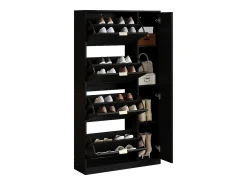 ModernLuxe Móvel para sapatos moderno - con espelho + 4 compartimentos basculantes -^ Móvel De Entrada