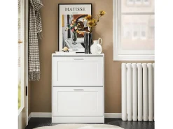 Sobuy Móvel para sapatos moderno com 2 portas basculantes, , 60x25x80cm, FSR137-W^ Móvel De Arrumação|Sapateira