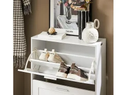 Sobuy Móvel para sapatos moderno com 2 portas basculantes, , 60x25x80cm, FSR137-W^ Móvel De Arrumação|Sapateira