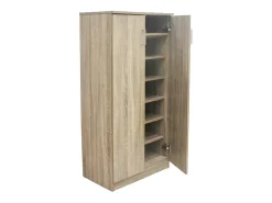 Sale Meublorama Móvel para Sapatos MUNDA – 2 portas – Cor carvalho sonoma – Armazenamento compacto e estilo contemporâneo Castanho