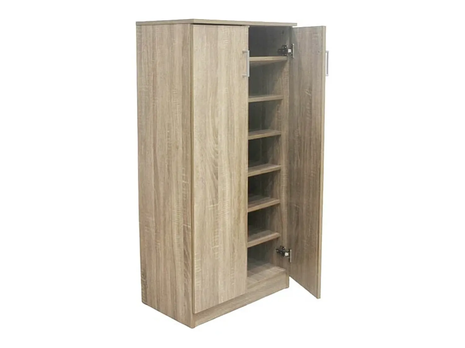Sale Meublorama Móvel para Sapatos MUNDA – 2 portas – Cor carvalho sonoma – Armazenamento compacto e estilo contemporâneo Castanho