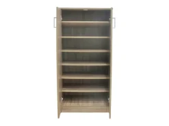 Sale Meublorama Móvel para Sapatos MUNDA – 2 portas – Cor carvalho sonoma – Armazenamento compacto e estilo contemporâneo Castanho