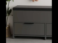 Outlet Concept-Usine Móvel para Sapatos Antracite 4 Arrumações Preto