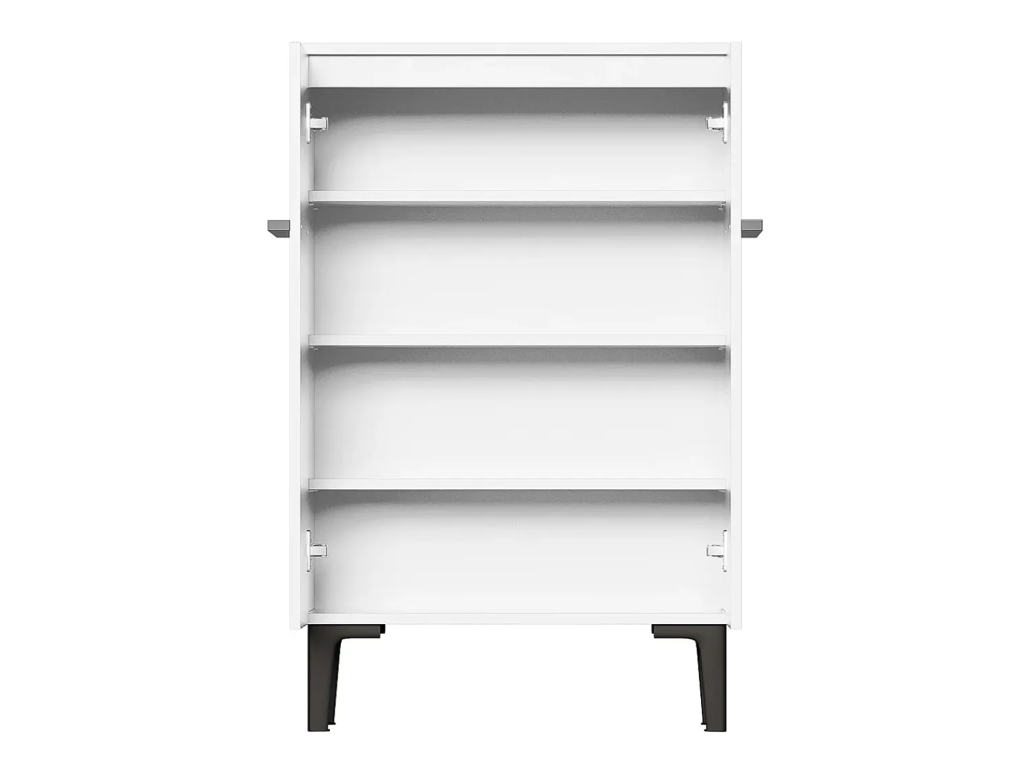 Móvel De Arrumação|Sapateira*ModernLuxe Móvel para sapatos 95x60x34,5 cm - 2 portas - Prateleiras ajustáveis - Acabamento madeira - Painéis de partículas - Branco