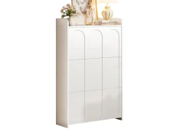 ModernLuxe Móvel para sapatos 70x25x120 cm - con 6 compartimentos - 3 portas basculantes - MDF -^ Móvel De Arrumação|Sapateira