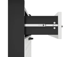 Móvel De Arrumação|Sapateira*ModernLuxe Móvel para sapatos 80x23.5x131 cm - com três grandes portas basculantes - com 2 gavetas - + branco Preto