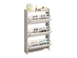 ModernLuxe Móvel para sapatos 70x24x120 cm - 3 portas basculantes - 6 compartimentos - MDF e painéis de partículas -^ Móvel De Arrumação|Sapateira