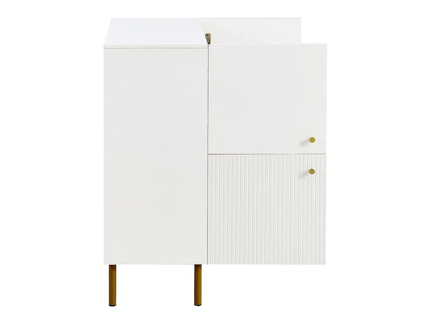Sale ModernLuxe Móvel para sapatos 80x36x90cm - 4 portas - Pés de metal - MDF - Branco
