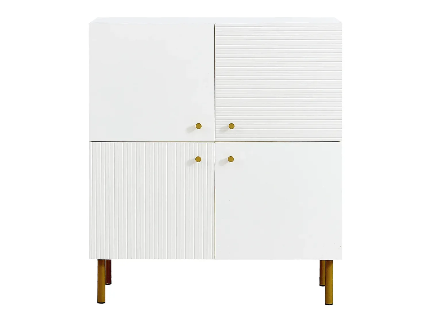 Sale ModernLuxe Móvel para sapatos 80x36x90cm - 4 portas - Pés de metal - MDF - Branco