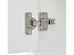Discount ModernLuxe Móvel para sapatos 120x35x90cm - con 3 portas e 2 gavetas - puxador de metal - Branco