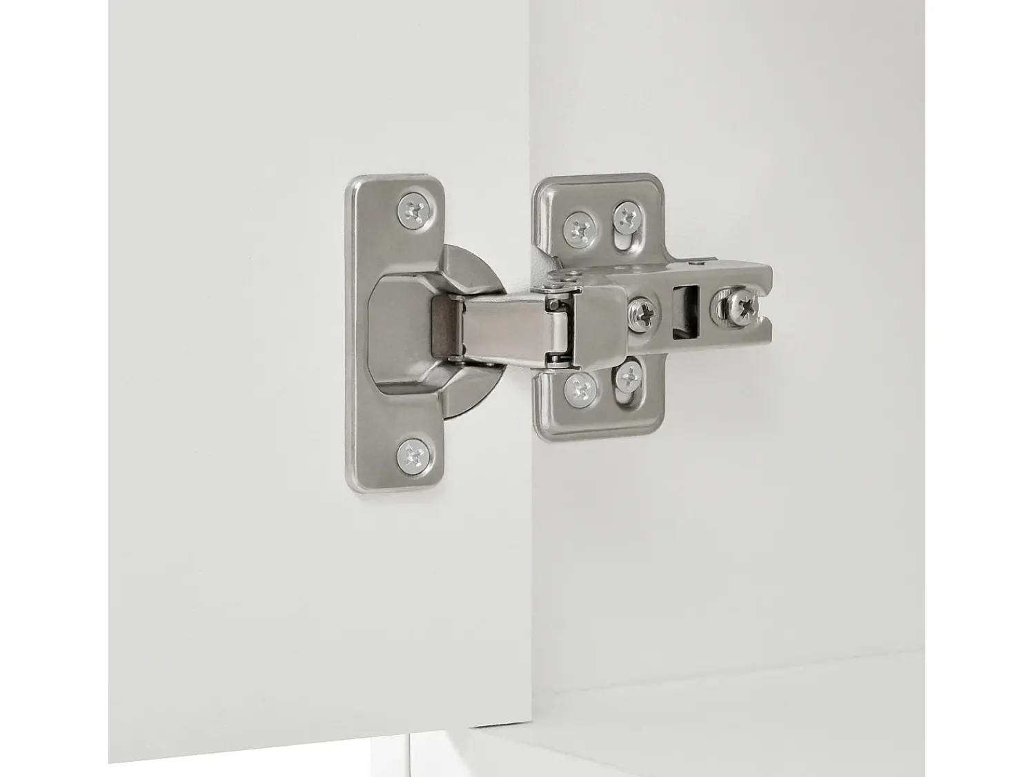 Discount ModernLuxe Móvel para sapatos 120x35x90cm - con 3 portas e 2 gavetas - puxador de metal - Branco