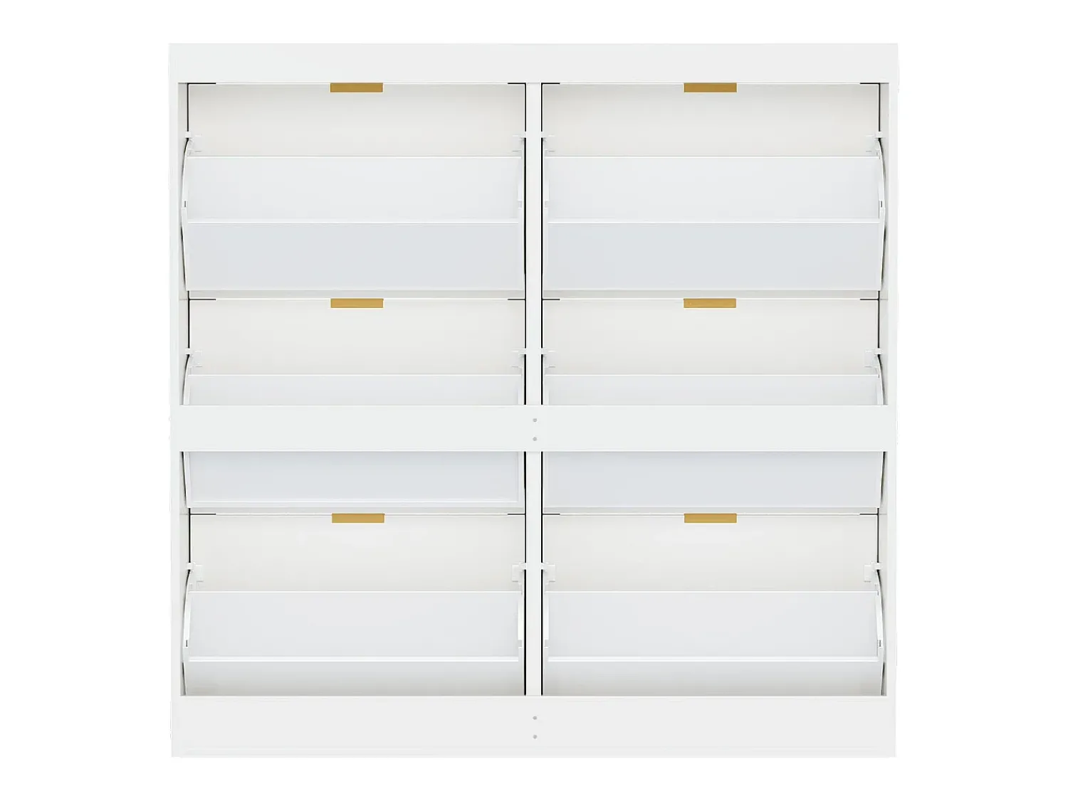 Móvel De Arrumação|Sapateira|ModernLuxe Móvel para sapatos 120x23x118cm - con 6 portas basculantes - Branco