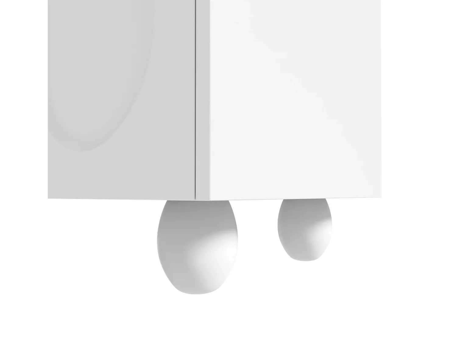 Móvel De Tv*ModernLuxe Móvel para TV 180×40×42 cm - 2 gavetas e 4 portas - pés em madeira maciça - painel de partículas - Branco