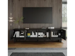 ModernLuxe Móvel para TV 169×34×45,5 cm - 4 portas - MDF + painel de partículas -^ Móvel De Tv