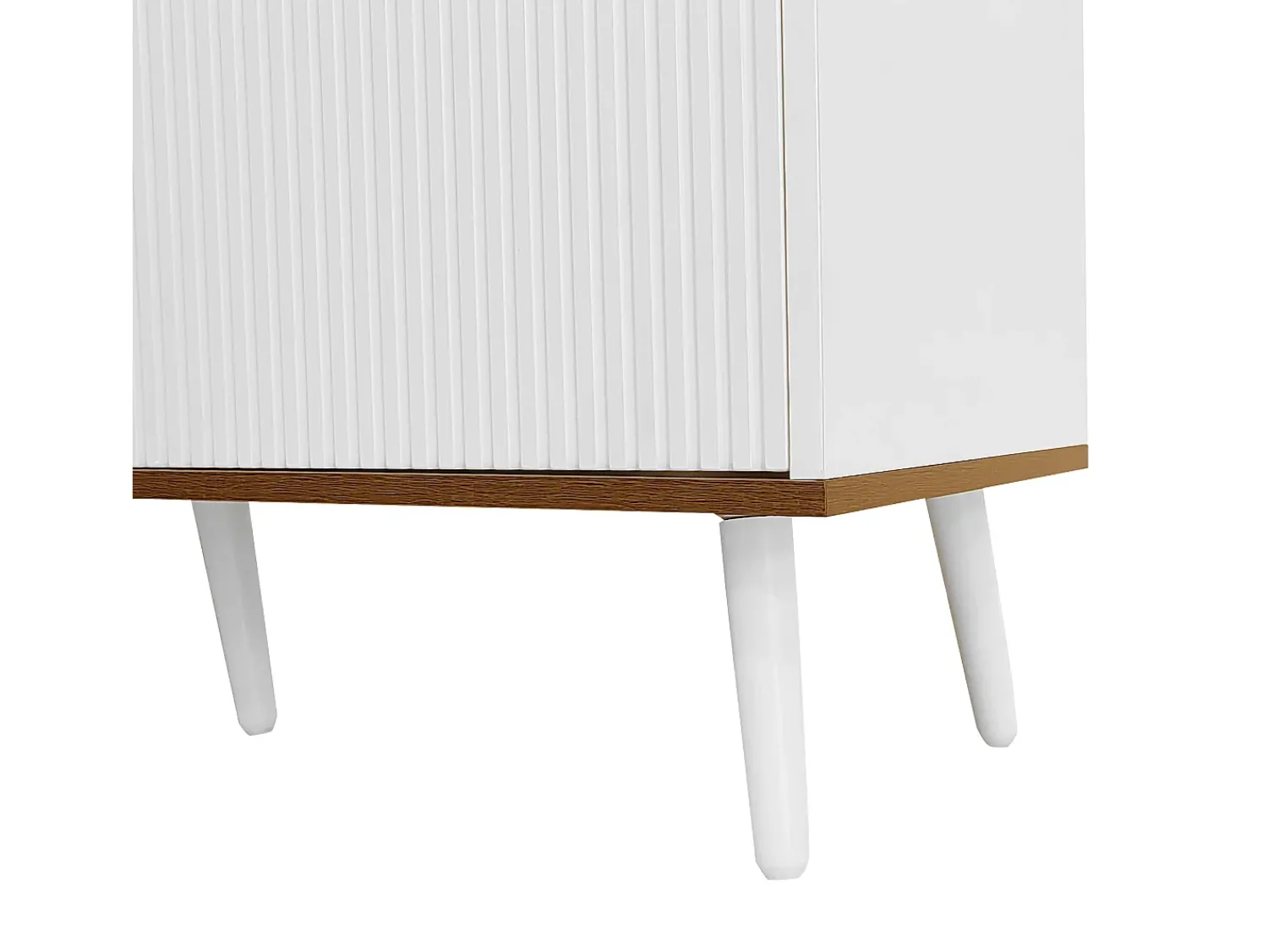 Móvel De Tv|ModernLuxe Móvel para TV 160×39×49,5 cm - 3 portas - Acabamento madeirado - MDF + Painel de partículas - Branco + Natural Natural claro / Branco