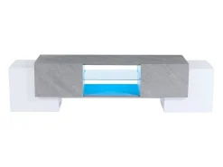 Móvel De Tv*ModernLuxe Móvel para TV - com 4 portas - com iluminação LED - para televisores 80/75/70/65/55 polegadas - branco + cinza Cinzento / Branco