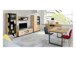 Móvel De Tv|Meublorama MÓVEL PARA TV - MÓVEL HI-FI MALAGA modelo pequeno. Ideal para sua sala de estar. Estilo moderno e na moda, tipo industrial, madeira e metal. Castanho