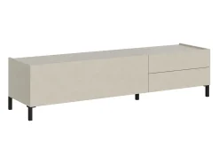 ITAMOBY Móvel para TV 1 porta abatible e 2 gavetas 160x42x40 cm Solaria caxemira^ Móvel De Tv