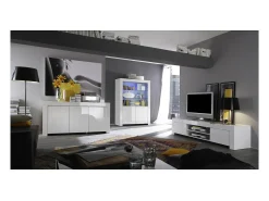 Meublorama Móvel para TV 2 portas, coleção FOLOMI, cor laqueado brilhante^ Móvel De Tv
