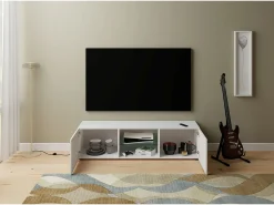 Móvel De Tv|ITAMOBY Móvel para TV 2 portas com vão aberto 150x40x40 cm Elios brilhante Branco