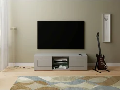 Móvel De Tv*ITAMOBY Móvel para TV 2 portas com vão aberto 150x40x40 cm Elios caxemira Cinzento
