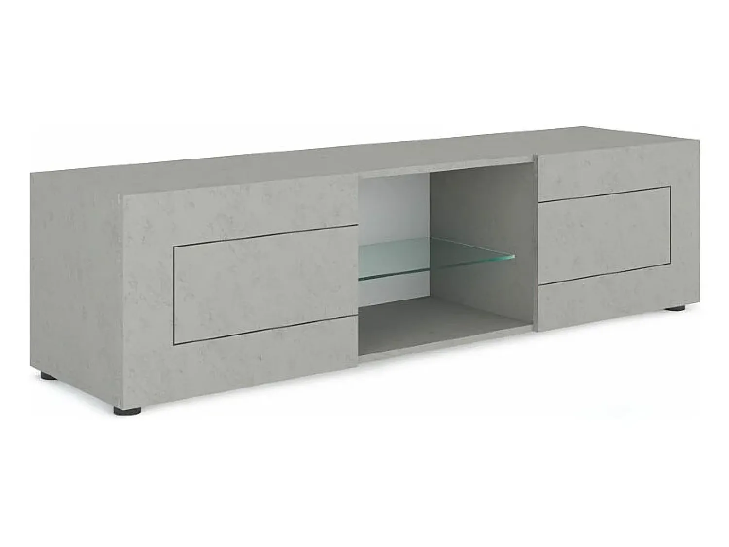Móvel De Tv*ITAMOBY Móvel para TV 2 portas com vão aberto 150x40x40 cm Elios caxemira Cinzento