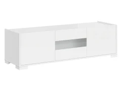 Móvel De Tv*ITAMOBY Móvel para TV 3 portas 130x40x48 cm Riflesso brilhante Branco