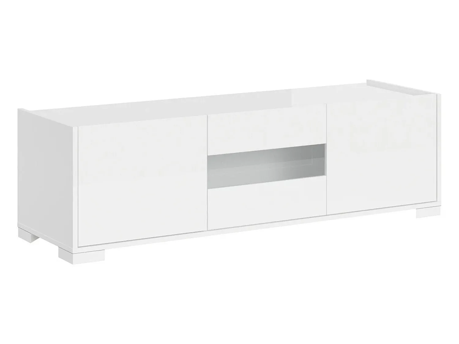 Móvel De Tv*ITAMOBY Móvel para TV 3 portas 130x40x48 cm Riflesso brilhante Branco