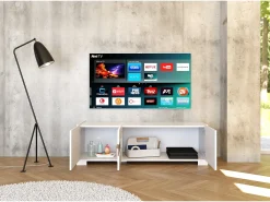 Móvel De Tv*ITAMOBY Móvel para TV 3 portas 130x40x48 cm Riflesso brilhante Branco
