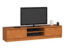 Akord Móvel para TV Amieiro 160 cm com 2 Portas e 2 Prateleiras - Design Moderno e Elegante^ Móvel De Tv