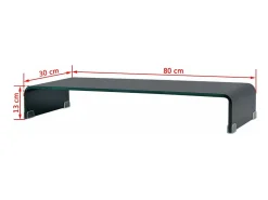 Helloshop26 Móvel para TV aparador design prático suporte para monitor 80 cm vidro 2502015^ Móvel De Tv