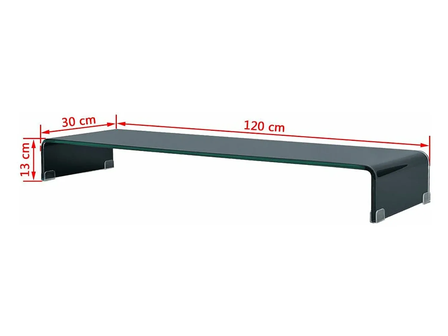 Sale Mobikasa Móvel para TV aparador design prático suporte para monitor de 120 cm vidro 2502226 Preto