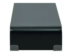 Helloshop26 Móvel para TV aparador design prático suporte para monitor 60 cm vidro 2502229 Preto