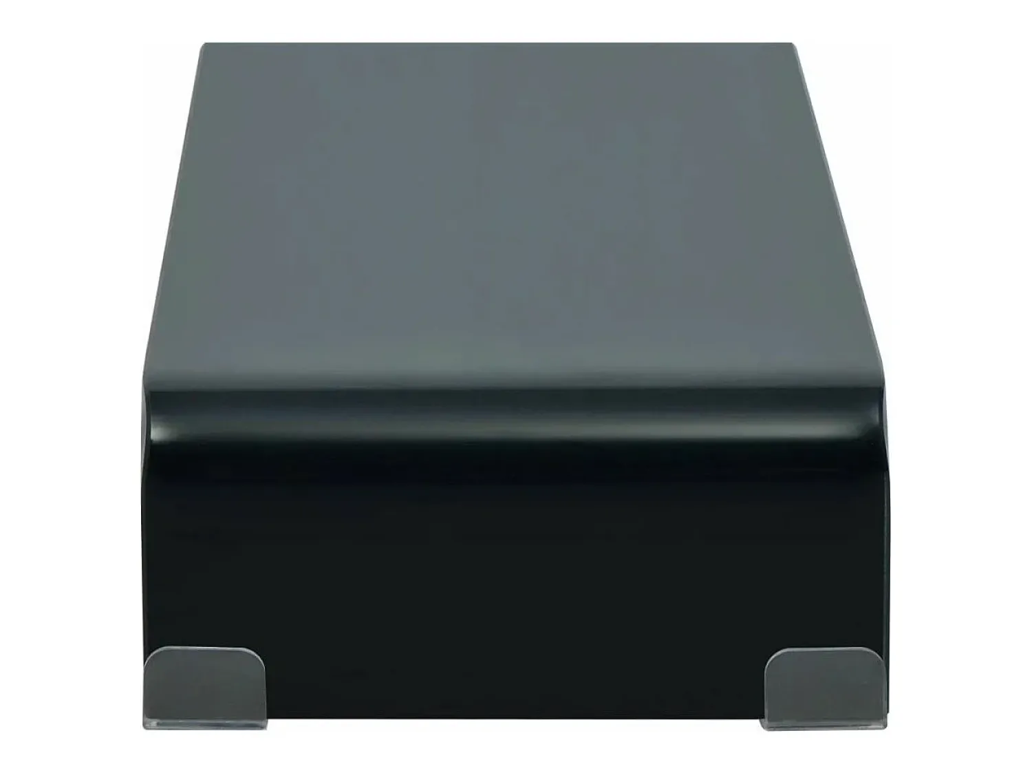 Helloshop26 Móvel para TV aparador design prático suporte para monitor 60 cm vidro 2502229 Preto