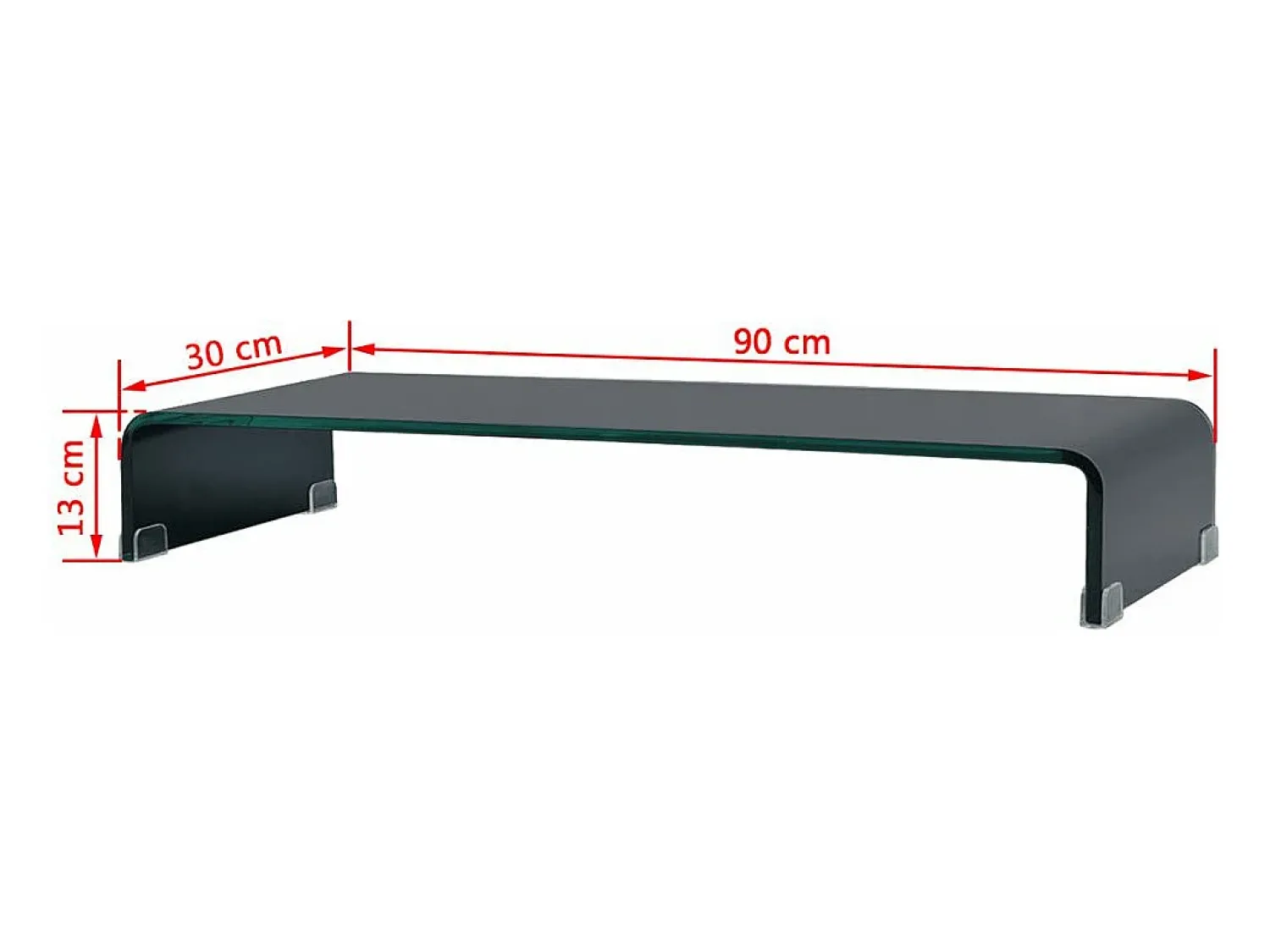 Outlet Mobikasa Móvel para TV aparador design prático suporte para monitor 90 cm vidro 2502232 Preto