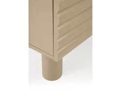 Móvel De Tv* Móvel para TV azul com relevo ondulado nas portas Bege