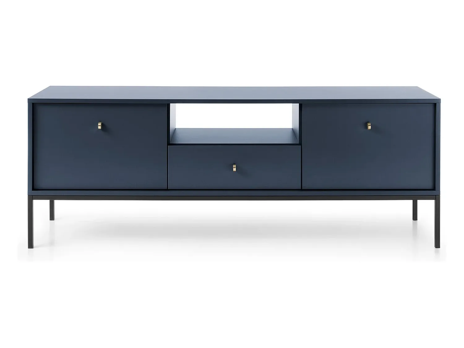 Clearance Móvel para TV, marinho, 153,4 x 56,2 x 39 cm, pés pretos Azul