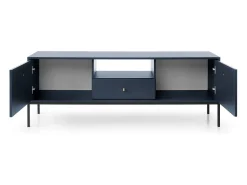 Clearance Móvel para TV, marinho, 153,4 x 56,2 x 39 cm, pés pretos Azul