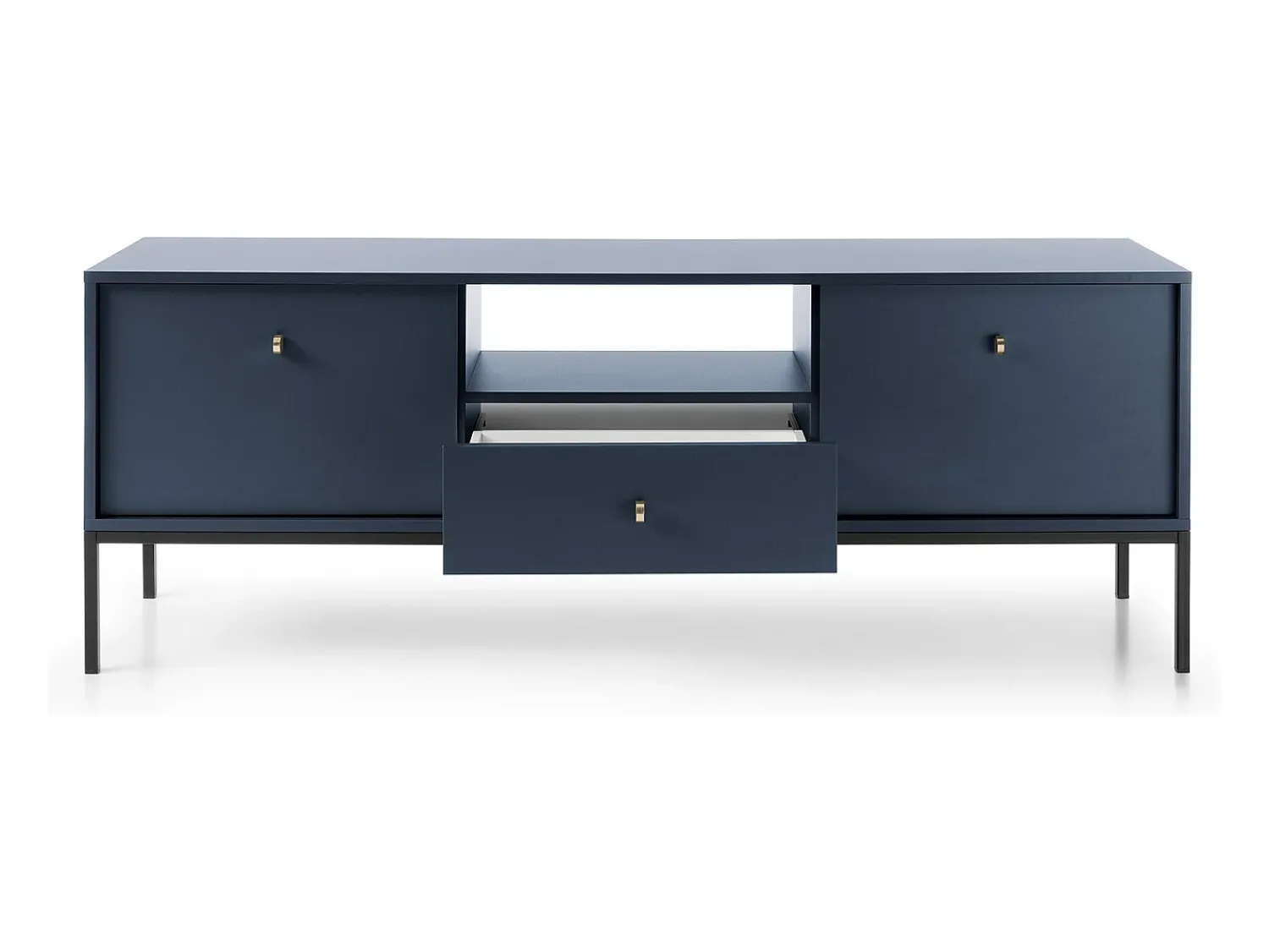 Clearance Móvel para TV, marinho, 153,4 x 56,2 x 39 cm, pés pretos Azul