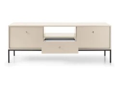 Discount Móvel para TV, areia, 153,4 x 56,2 x 39 cm, pés pretos Bege