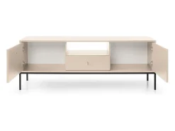 Discount Móvel para TV, areia, 153,4 x 56,2 x 39 cm, pés pretos Bege