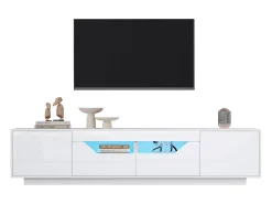 Móvel De Tv*Hauss Spole Móvel para TV , 180 x 40 x 45 cm - 2 gavetas e 2 portas - Acabamento lacado brilhante Branco
