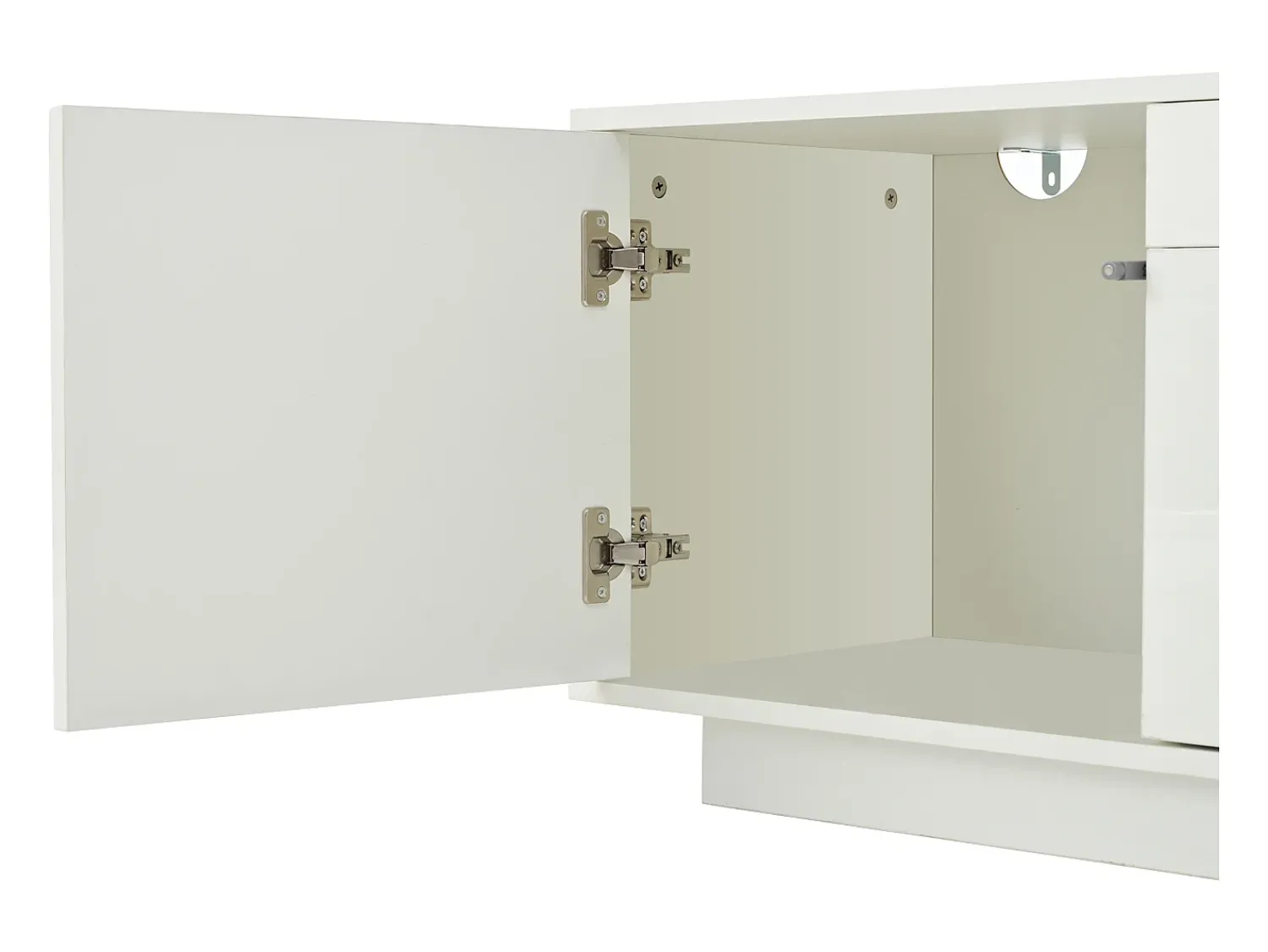 Móvel De Tv*Hauss Spole Móvel para TV , 180 x 40 x 45 cm - 2 gavetas e 2 portas - Acabamento lacado brilhante Branco