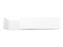 Móvel De Tv|Hauss Spole Móvel para TV brilhante com iluminação LED, 2 gavetas e 2 prateleiras em vidro - Madeira PB Branco