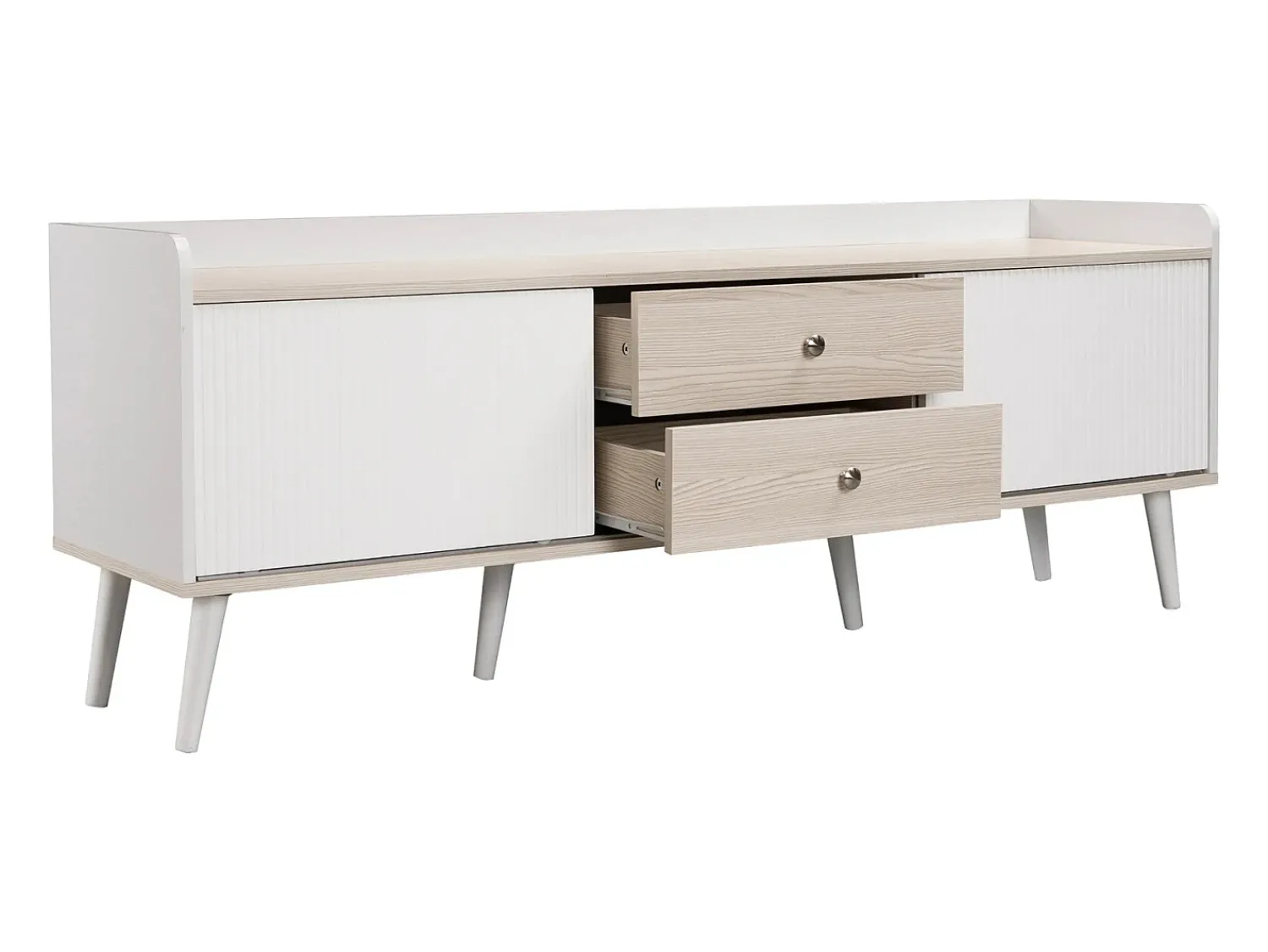 Móvel para TV , com 2 gavetas e 2 portas de correr, em madeira, para sala de estar/quarto, 160x40x58cm^ Móvel De Tv