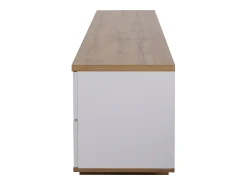Online Móvel para TV , com espaço de armazenamento e acabamento em madeira, para sala de estar, 180 x 38 x 46 cm Branco