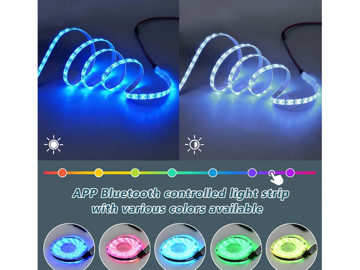 Móvel para TV de 140 cm, iluminação LED de 16 cores, portas laqueadas com painéis de vidro, espaço para TVs de até 60".^ Móvel De Tv