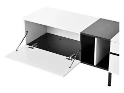 Móvel De Tv*Hauss Spole Móvel para TV de 180 cm com 3 portas - Madeira PB - e preto Branco